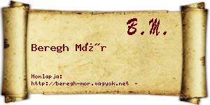 Beregh Mór névjegykártya